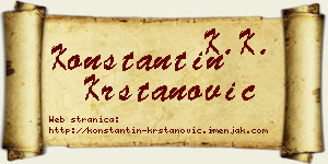 Konstantin Krstanović vizit kartica